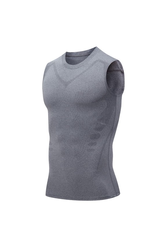 V-Boost V2 Compression Shirt Men | Feel the Power of Confidence, Energy & Strength, Slimming Body Shaper Vest Crewneck Workout Shirts Tummy Control Undershirts