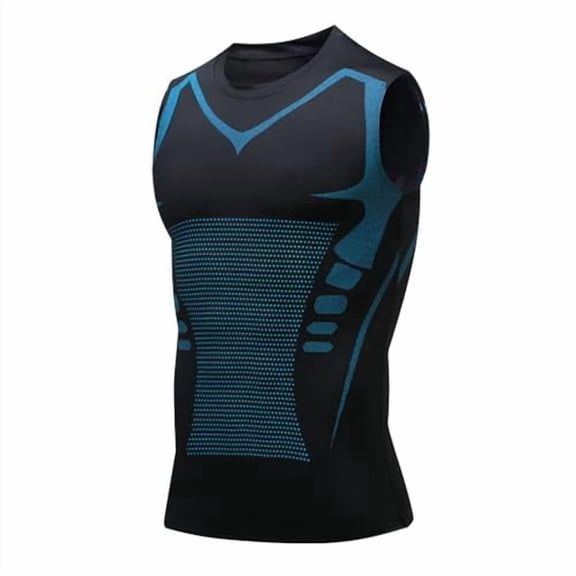 V-Boost V2 Compression Shirt Men | Feel the Power of Confidence, Energy & Strength, Slimming Body Shaper Vest Crewneck Workout Shirts Tummy Control Undershirts