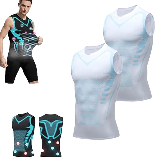 V Boost V2 Compression Shirt Men, Slimming Sleeveless Compression Tank Top, Breathable Athletic Shaping Shirt for Workout, Gym, and Daily Wear