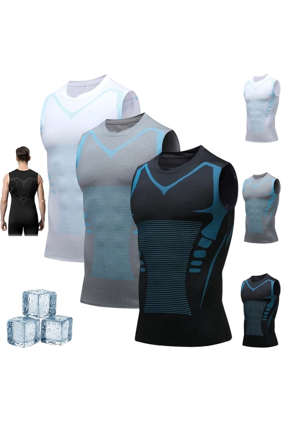 V-Boost V2 Men’s Compression Shirt, Sleeveless Shapewear Vest, Lightweight Support Tank Top for Workout, Gym & Daily Wear