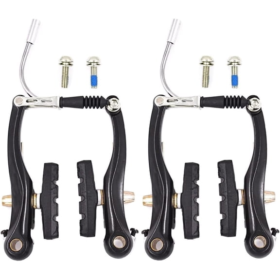 V Brakes for Bikes Linear Bicycle Brake Set Mountain Bike Front and Rear V Brakes Set Replacement Parts fit for Most MTB BMX Road Bike 1 Pair