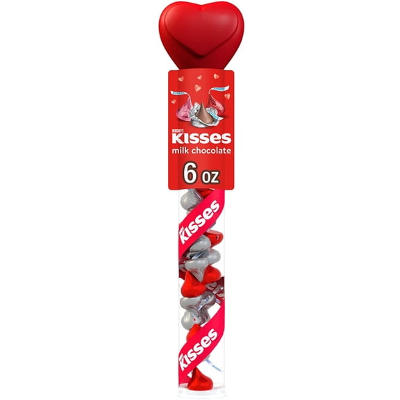 Hershey's Kisses Valentine Milk Chocolate Candy Cane, 6 Ounce