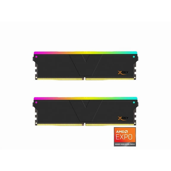 V-COLOR Manta XSky DDR5 32GB (2x16GB) 6000MHz CL30 1.35V SK Hynix IC RGB Gaming Desktop Upgrade Memory Module Black, for AMD EXPO TMXSAL1660830KWK