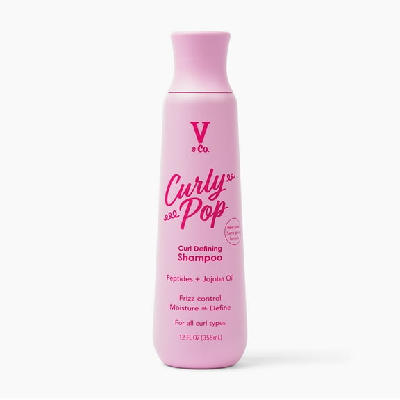 V&Co. Beauty Curly Pop Curl Defining  Shampoo with Peptide Technology, 12 fl oz