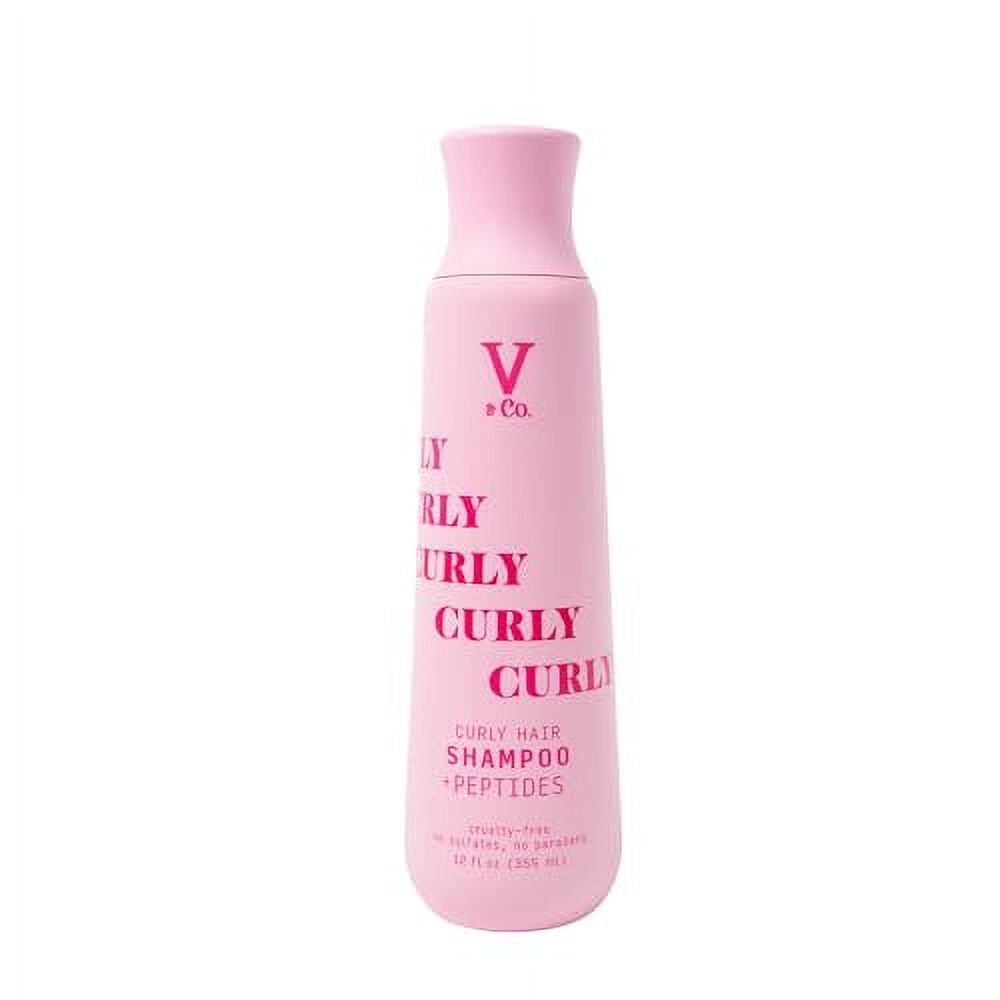 V&Co. Beauty Curly Hair Shampoo with Peptide Technology, 12 oz, Curl