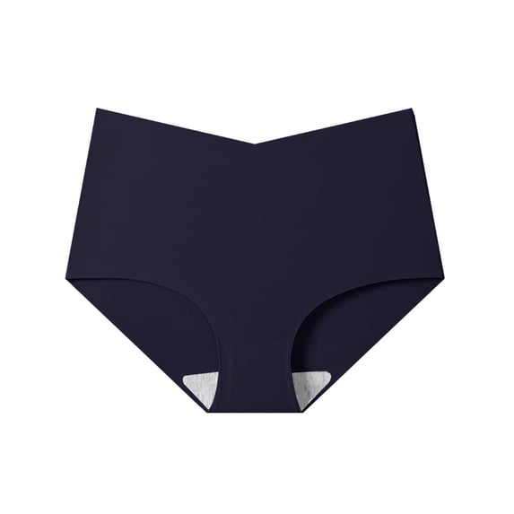 V Cut Mid Rise Bikini Bottoms for Women Cross Front Bathing Suit Bottoms for Women Dark Blue L