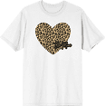 thumbnail image 1 of V Day Cheetah Heart Be Mine Crew Neck Short Sleeve Adult T-shirt
-Medium-White, 1 of 3
