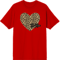 thumbnail image 1 of V Day Cheetah Heart Be Mine Crew Neck Short Sleeve Adult T-shirt
-Small-Red, 1 of 3