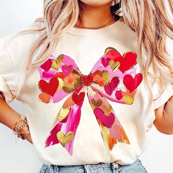 V-Day Coquette Bow Shirt Coquette V-Day Love Xoxo Shirt WHITE Unisex S-5XL Hot Trending Shirt, Vintage Birthday Gift