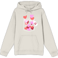 thumbnail image 1 of V Day Jar Of Hearts Adult Sand Long Sleeve Hoodie-Large, 1 of 2