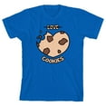 thumbnail image 1 of V Day Love Cookies Crew Neck Short Sleeve Royal Blue Youth T-shirt-Medium, 1 of 3