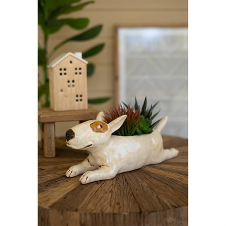 CERAMIC TERRIER PLANTER