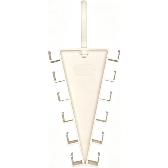 V Double-Sided Closet Organizer Hanger, 360 Rotating Space-Saving Organizer Rack with Double Hooks, Practical Wardrobe Storage Gift(RL White 1 PC)