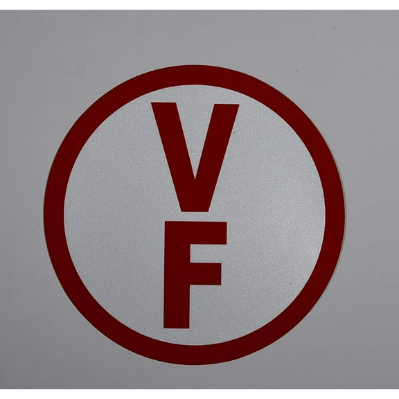 V-F Floor Truss Circular Sign (White,Reflective Sticker,6X6)(ref-2022-4)