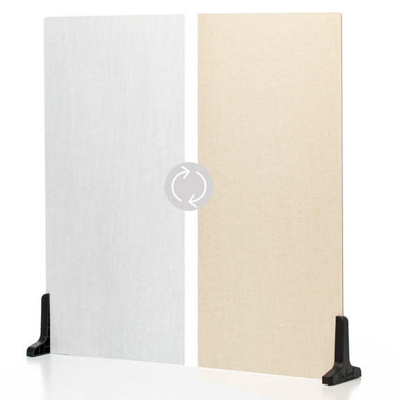 V-FLAT WORLD Duo Board - 24x24" Double Sided Surface Board, Linen White/Linen Cream