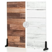 V-FLAT WORLD Duo Board - 24x24 Double Sided Surface Board, Whitewash/Hickory Planks