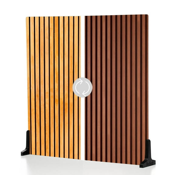 V-FLAT WORLD Duo Board 24x24" Double Sided Surface Board, Wood Slats Light/Wood Slats Dark