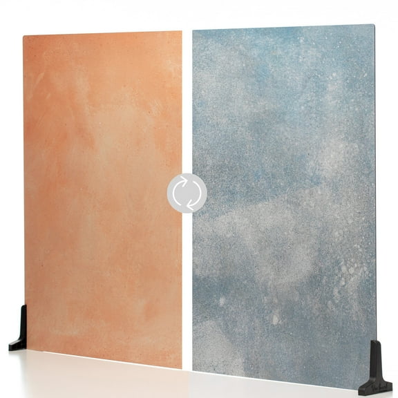 V-FLAT WORLD Duo Board - 30x40" Double Sided Surface Board, Coral Wash/90's Blues