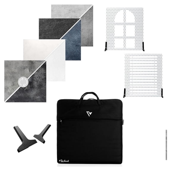 V-FLAT WORLD Kitchen Kit with 4x 24x24" Double Sided Duo Board Backdrop and 2x Shadow Board