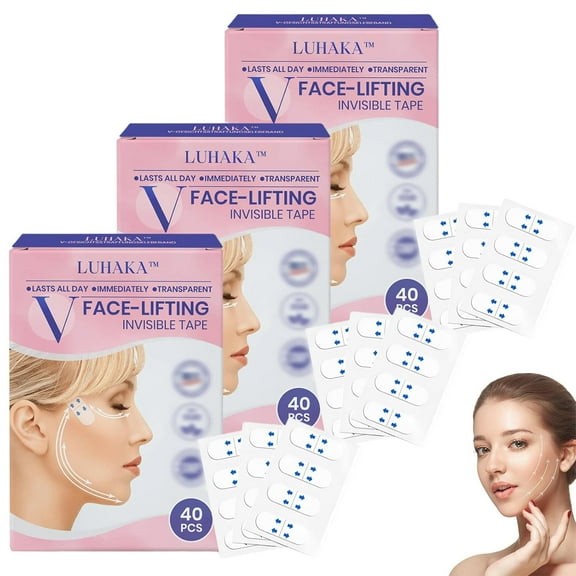 V-Face Lifting Invisible Adhesive Tape,v-face lift tape with bands,neck tape,instant face lift (3 Box（120pc）)