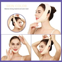 V Face Sculpting Bandage Facial Firming Sleep Contour Strap Jawline Lifting Tightening Double Chin Reducer Beauty Mask Adjustable Pressure for Slimming Shaping Chin Line