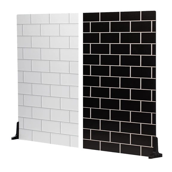 V-Flat World 30x40 Duo Board Double Sided Background (White /Ebony Subway)