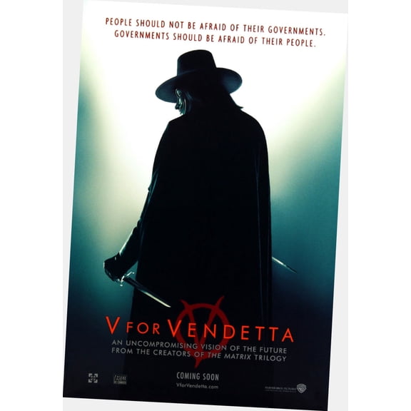 V For Vendetta Movie Poster 11"x17" 11x17 Multi-Color Square Adults Best Posters
