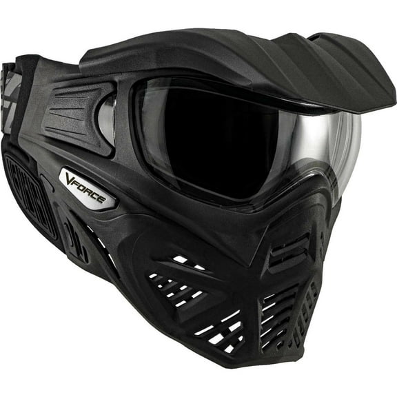 V-Force Grill 2.0 Mask Paintball Goggle - Black on Black with Clear Thermal Lens