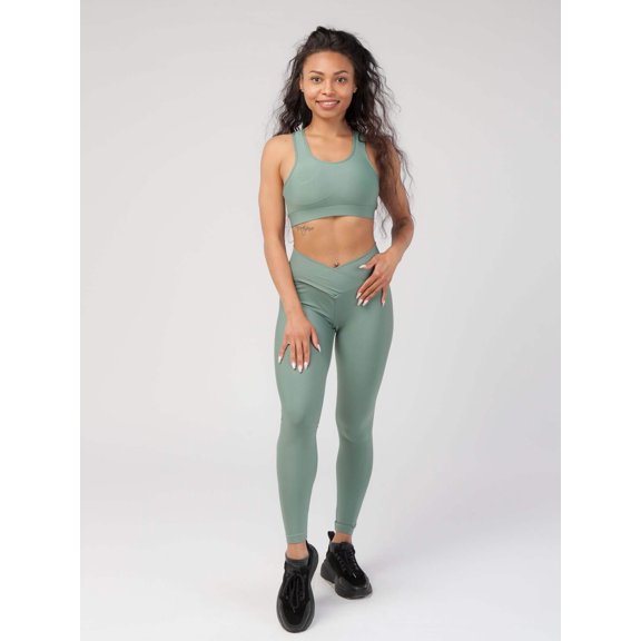 Women’s V Front High Waist Leggings, Moisture Wicking Activewear