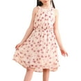 thumbnail image 1 of V.&GRIN Girls Dress 13-14 Beige Halter Sleeveless Summer Sundress Smocked Waist Off-Shoulder Big Girls Clothes, 1 of 6
