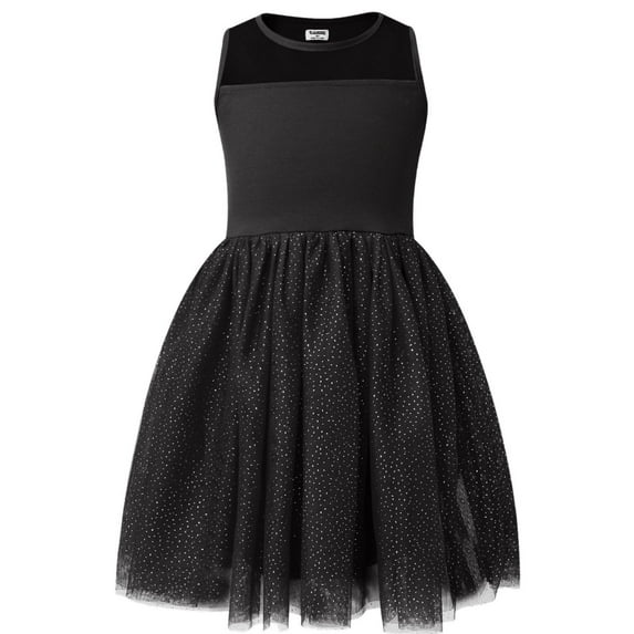 V.&GRIN Toddler Girl Dress Black Tutu Sundress for Flower Girls Wedding Princess Dress Up Clothes 3T