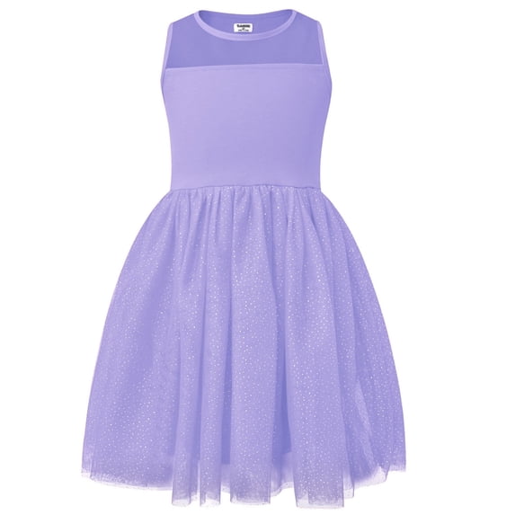 V.&GRIN Toddler Girl Dress Purple Tutu Sundress for Flower Girls Wedding Princess Dress Up Clothes 2T