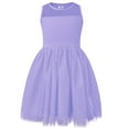 thumbnail image 1 of V.&GRIN Toddler Girl Dress Purple Tutu Sundress for Flower Girls Wedding Princess Dress Up Clothes 6X, 1 of 7