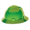 thumbnail image 1 of V-Gard® Protective Hat, Fas-Trac® III, Full Brim Hat, Slotted, Bright Lime Green, 1 of 2
