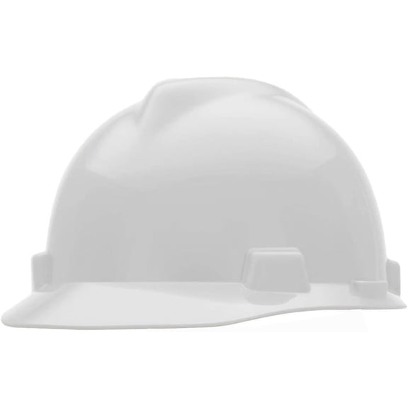 V-Gard Staz-On Slotted Protective Cap - White - White - Custom 1-Color Logo - 20 Hat min