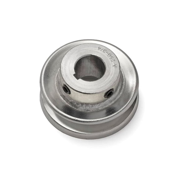 V-Groove Drive Pulley, General Purpose Pulley for Power Transmission, Outside Diameter 2-1/2", Inside Diameter 3/4"