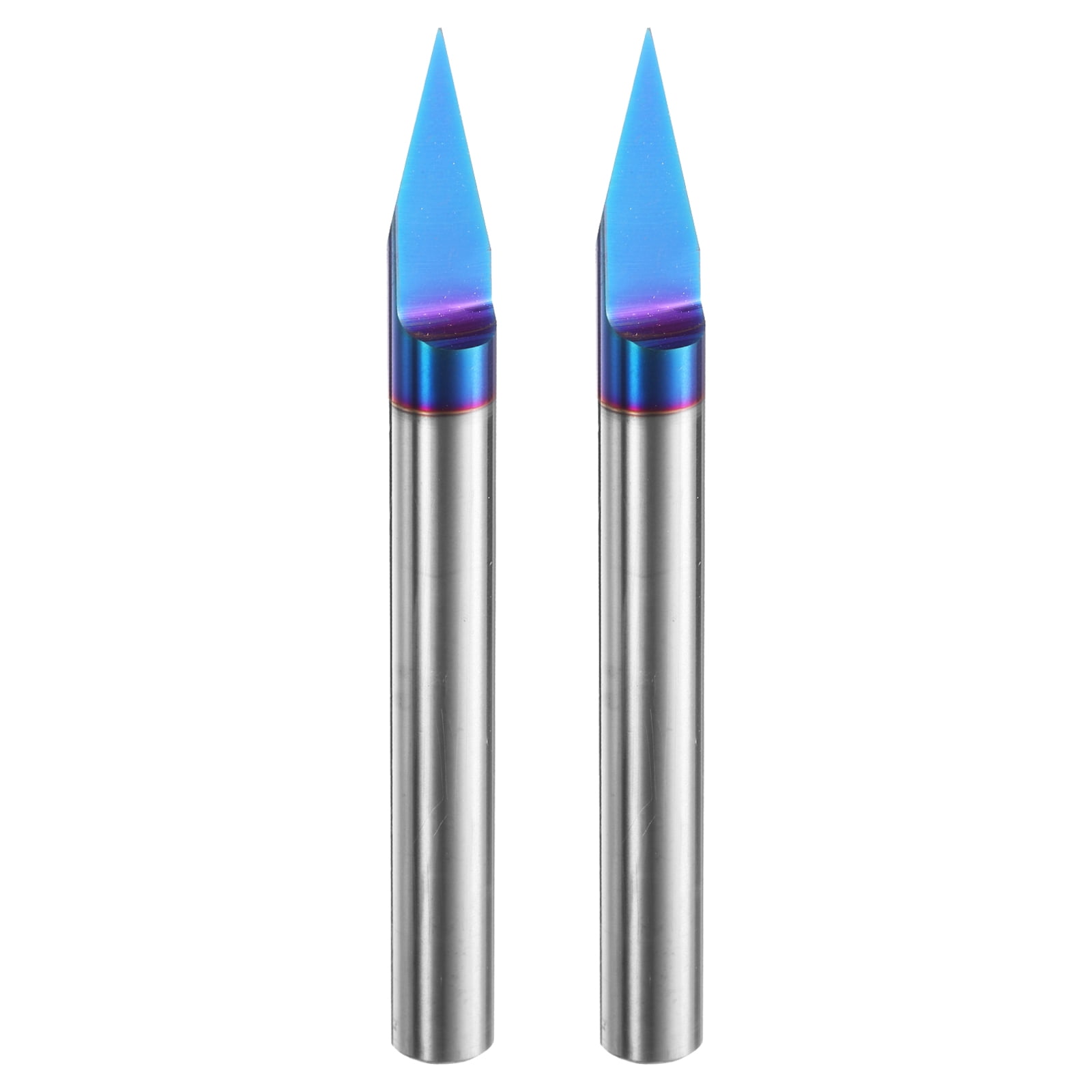 HARFINGTON V-Groove Router Bit – 15°, 1/4" Shank, 0.3mm Tip, Carbide Tantalum Coated For CNC Engraving Wood, MDF, Acrylic & Aluminum