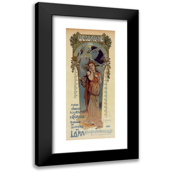 V. Guillet 8x14 Black Modern Framed Museum Art Print Titled - Messaline (1899)