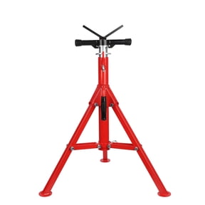 V Head Pipe Jack Stand, 28''-52'' Adjustable Folding Pipe Stand, 2500 Lb Load Capacity, for Automotive, Welding, and Construction Projects