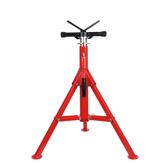 V Head Pipe Jack Stand, 28''-52'' Adjustable Folding Pipe Stand, 2500 Lb Load Capacity, for Automotive, Welding, and Construction Projects