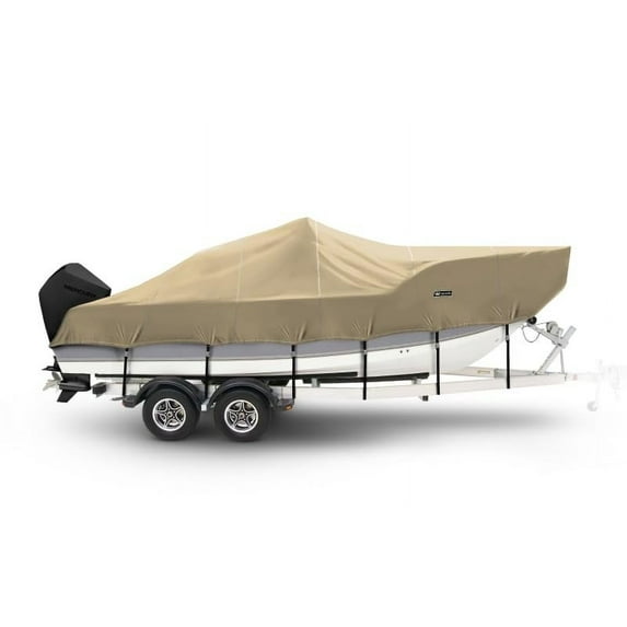 V Hull Fishing with Center Console Boat Cover Windstorm by Eevelle Durable, Waterproof MARINEX Fabric, UV Protection, Tight and Secure Fit Boat Cover