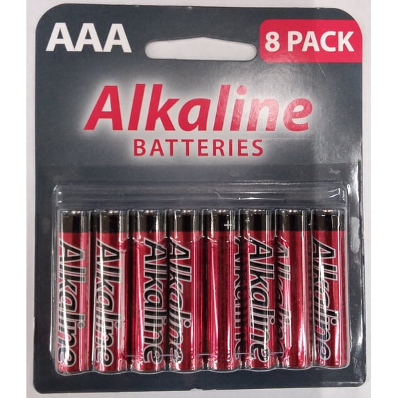 V.I.P. Generic Alkaline AAA Card - 8 Pack General Purpose Batteries