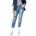 thumbnail image 1 of V.I.P.JEANS Distressed Patched and Repaired Skinny Stretch Ripped Jeans For Women Cuffed Junior and Plus Sizes, 1 of 3