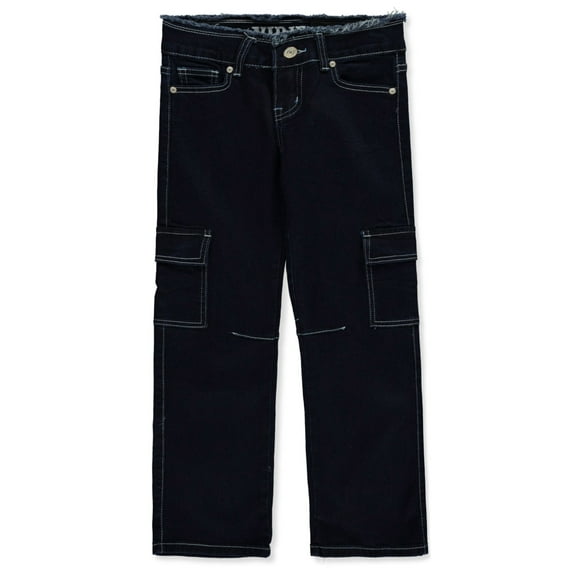 V.I.P. Jeans Girls' Contrast Stitch Pants Color: black Size: 12