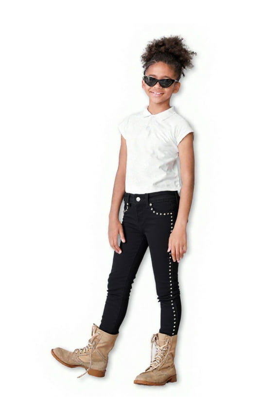 V.I.P. Jeans Girls' Skinny Jeans Color: black Size: 14