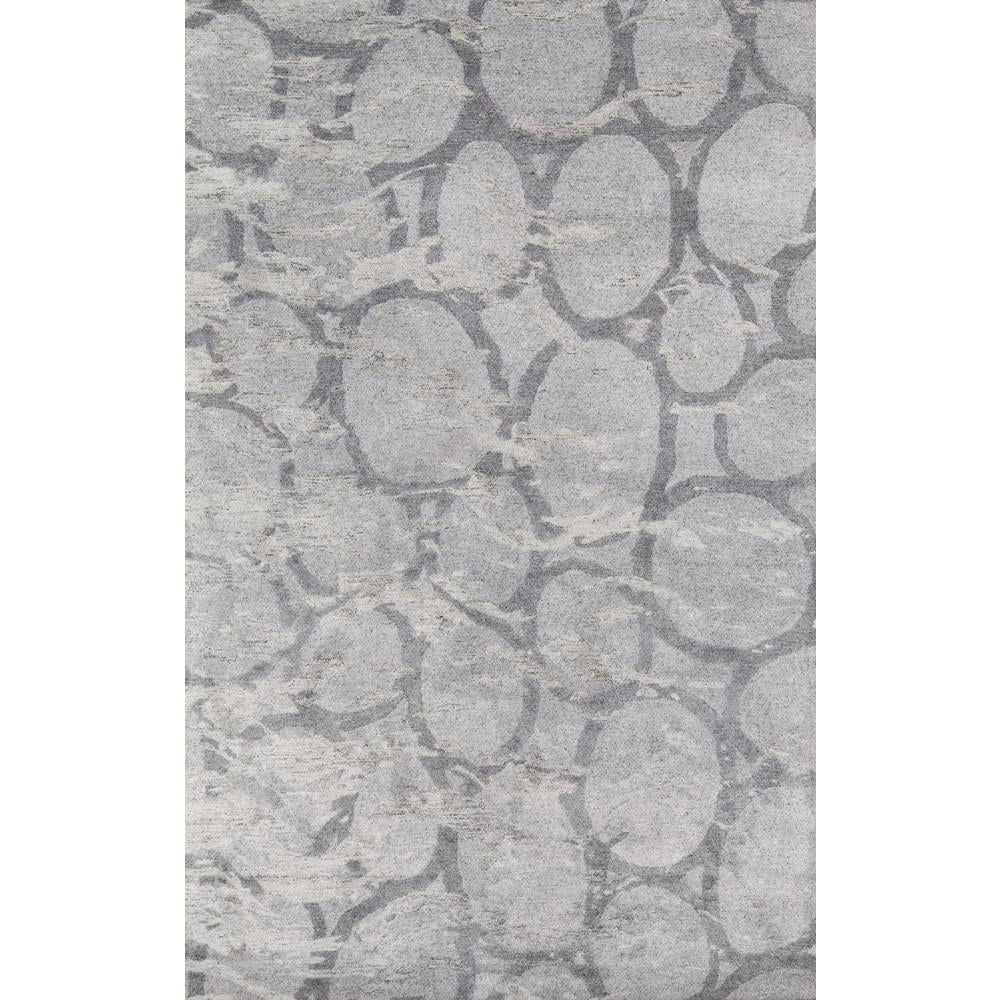 Handmade Blue Abstract Viscose Tufted Rectangular Rug 2' x 3'