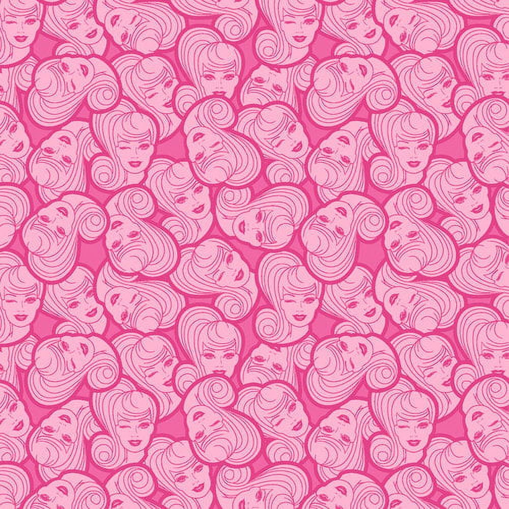 Licensed Barbie Faces Light Pink C9731-LTPINK Cotton Woven Fabric