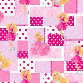 V.I.P by Cranston Barbie Patch Pink Fabric per Yard Walmart