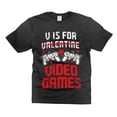 thumbnail image 1 of V Is For Video Games Shirt Funny Gaming Shirt Valentine's Day Joke Shirt Humorous Gifts For Him (5X-Large Black), 1 of 6