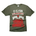thumbnail image 1 of V Is For Video Games Shirt Funny Gaming Shirt Valentine's Day Joke Shirt Humorous Gifts For Him (X-Large Military Green), 1 of 6